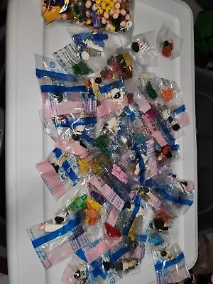 Lot Of 76 KNOCKOFF Lego Minfigs Sealed Good For Kids Birthday Parties • $60