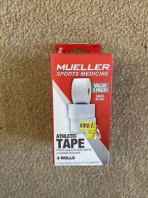 Mueller Athletic Tape Rolls Value Pack 3 Count (1.5 In X 10 Yds Each) • $19.50