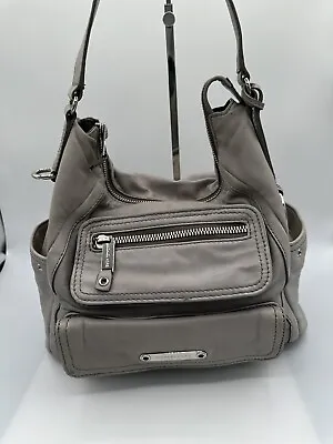 Michael Kors Light Gray Glove Leather Medium Hobo Shoulder Handbag • $39.99