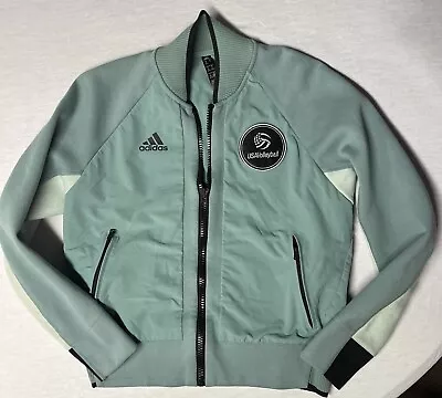 Adidas USA Volleyball Team Jacket Green Full Zip + Zip Pockets Ladies Medium • $28.79