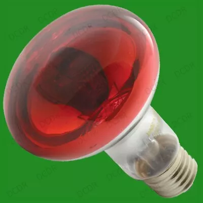 1x 60W R80 Red Coloured Reflector Dimmable Disco Spot Light Bulb ES E27 Screw • £2.99