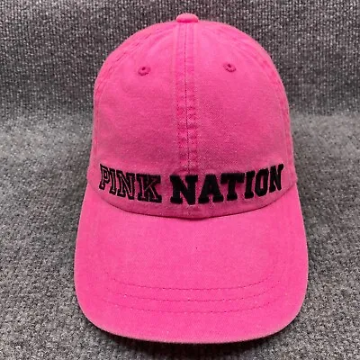 Victorias Secret Hat Cap Strap Back Adjustable Womens PINK Nation Black • $9.94