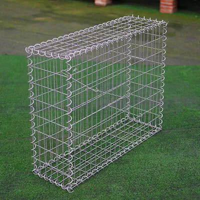 100*80*30cm 4mm Gabion Stone Basket Cages Retaining Wall Heavy Duty Wire Fence • £35.99