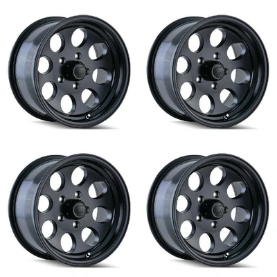 $687.96 • Buy Set 4 16  Ion 171 Matte Black Wheels 16x8 5x4.5 Truck Rims -5mm