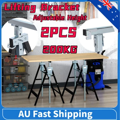 $74.15 • Buy 2x Adjustable Scaffolding Trestles Building Handyman Works Saw Horse Bench Tools