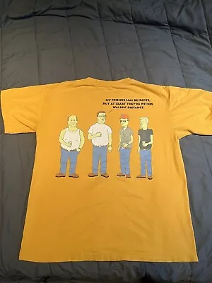 Vintage King Of The Hill T Shirt Yellow Xl Rare Stanley Desantes  • $150