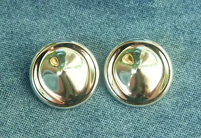 Monet Shiny Silver Tone Round Pierced Earrings  • $8