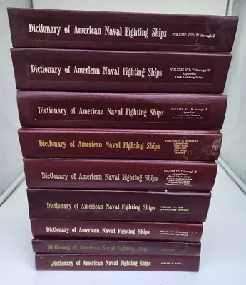 Dictionary Of American Naval Fighting Ships Complete 9 Volume Set Navy Military • $101.19