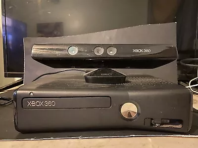 $45 • Buy Microsoft Xbox 360 Slim Model Matte Black Console Only UNTESTED With Kinect Bar