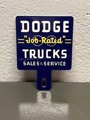 DODGE TRUCKS Metal Plate Topper Sign Sales Service Auto Garage Gas Oil • $34.99