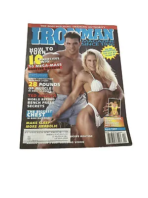 IRONMAN Bodybuilding Muscle Magazine MONICA BRANT & FRANK- APRIL 1997 • $19.19