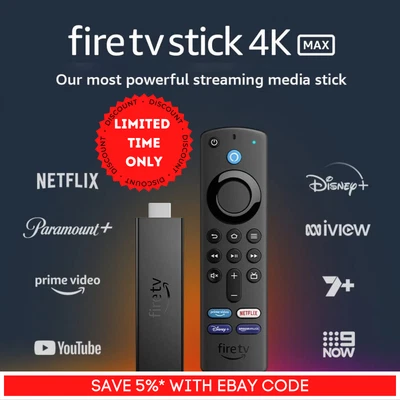 $83.95 • Buy Amazon Fire TV Stick 4K Max Wi-Fi 6 Ultra HD Gen Alexa Voice Remote Media Player