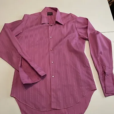 Vintage 70's Purple Dagger Collar Mens Shirt Disco Rael Brook Size 16” 42” • £19.99