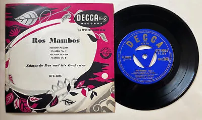 EDMUNDO ROS And His Orchestra ROS MAMBOS EP 1954 GOLD DECCA DFE 6045 THICK TRI • £7.99