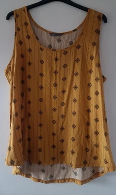 £3.99 • Buy Mustard Sleeveless Top Size 20