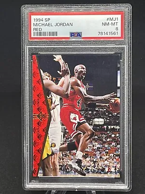 1994 SP #MJ1 Michael Jordan Red PSA 8 NM-MINT BULLS CHICAGO HOF CARD LEGEND MVP  • $25