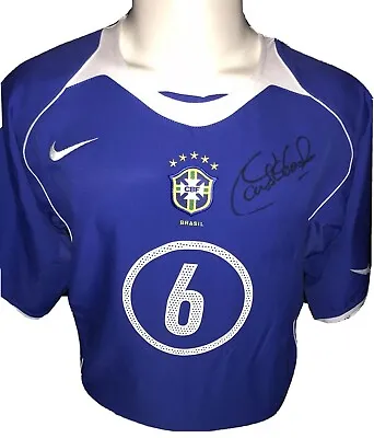 £119.99 • Buy Signed Rare Brazil Away Shirt By Carlos Alberto Torres World Cup Nike