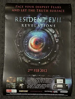 RESIDENT EVIL Revelations (Nintendo 3DS) - AUS Promo POSTER - Gloss **SMALL** • $17.95