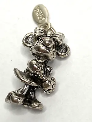 Sterling Disney Minnie Mouse Vtg Silver Charm Bracelet Pendant .925 Mickey • $34.95