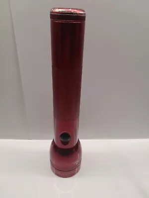 Vintage Maglite 2 D Cell Flashlight Red Mag Light 10  USA  • $25.97