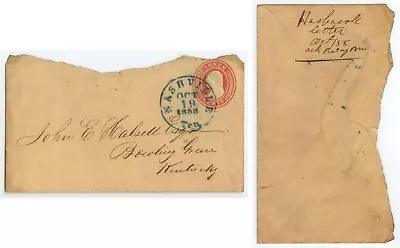 1858 Nashville Tennessee 3ct PSE Hasbrook To John Halsell Bowling Green Kentucky • $15