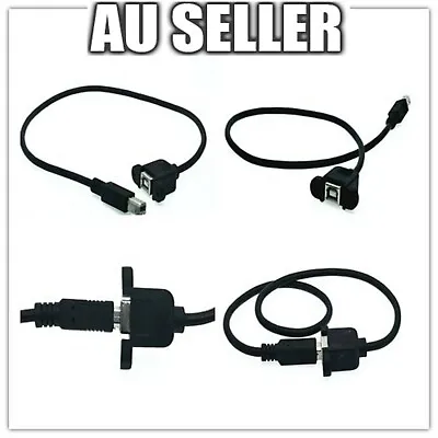 $5.50 • Buy USB 2.0 Type B Male To USB B Female Socket Printer Panel Mount  Cable 50cm