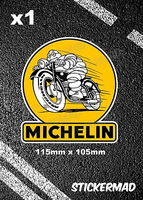 X1 Vintage MICHELIN Man On Motorbike Stickers Car F1 Racing MOTO GP SUPERBIKES • £3.03