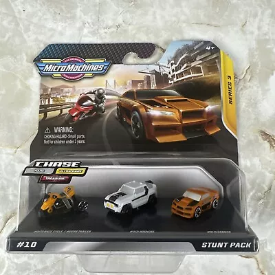 Micro Machines Stunt Pack  Series 3 #10 - Race Cycle & Trailer Hognose Condor  • $12