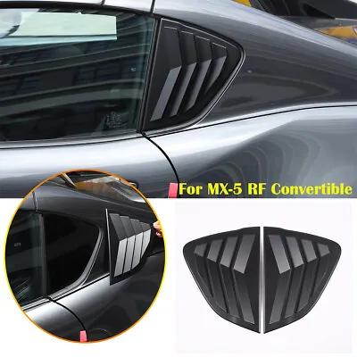 Matte Black Quarter Side Vent Window Louver Cover Trim For Mazda MX-5 2016-23 • $105.26