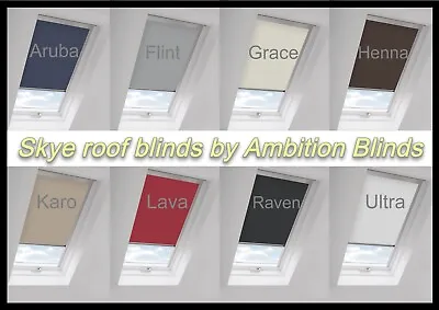Blackout Roller Roof Blinds For All Fakro Windows Easy Fit Child Safe 8 Colours • £43