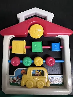 Vintage Fisher Price Discovery Beads Baby Toddler Toy Schoolhouse Slide 1991 Toy • $17