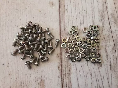 £4.99 • Buy Meccano #37 X 50 Org Iridescent Nuts & Bolts Round Slot Head Hex Nut 1979