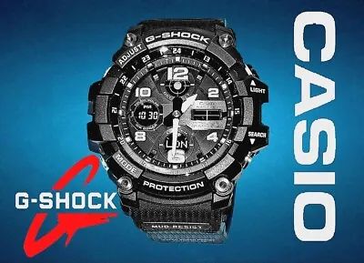 Casio G-Shock GSG100-1A Black Mudmaster Tough Solar Watch. • $83