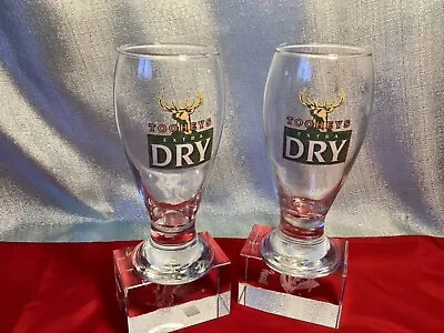 Rare Two Tooheys Extra Dry Beer Glasses (Ac9) • $29