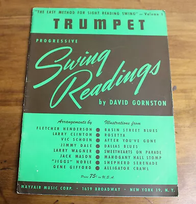 Trumpet Progressive Swing Readings Sheet Music Vtg 1944 David Gornston • $11.99