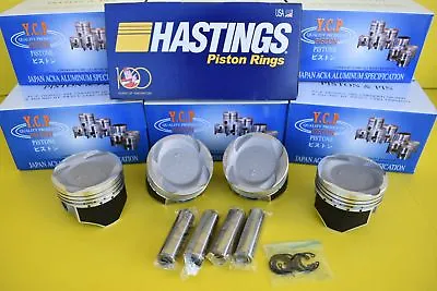 76mm YCP Vitara Pistons Coated Low Compression & Hastings Set Honda D16 TURBO • $169.95