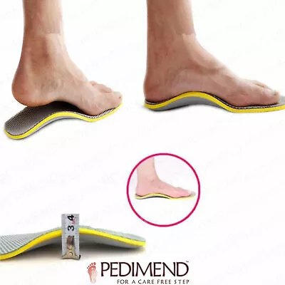 PEDIMEND™ Orthotic Shoe Insole Arch Support Plantar Fasciitis FlatFeet Heel Pain • £7.25