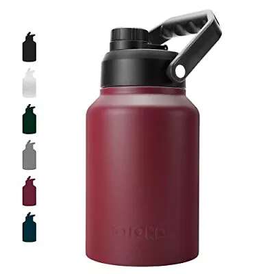 64oz Insulated Water Bottle Dishwasher Safe Half Gallon Water Bottle With Er • $28.50