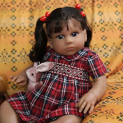 £59.99 • Buy 20  Lifelike Reborn Baby Dolls Girl Realistic Newborn African Brown Skin Girl