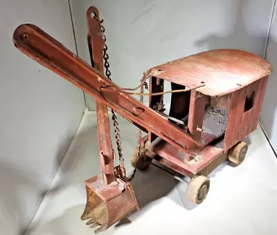 Vtg STRUCTO Construction Co Toy Steam Shovel Pressed Steel Toy Parts / Repair • $60