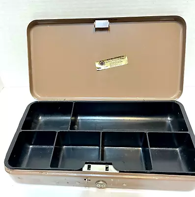 VTG Hunt Manufacturing Co Lit Ning Products Metal Cash Box With Insert No Key • $23.78