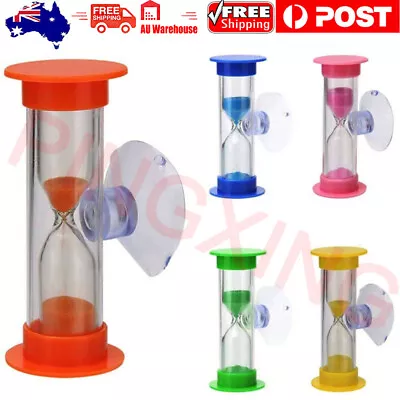 2-3min Sandglass Hourglass Tooth Brushing Shower Timer Suction Cup Count Down AU • $10.61