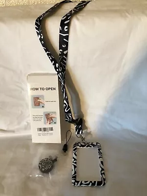 Zebra Stripe Vertical ID BADGE HOLDER With LANYARD • $3