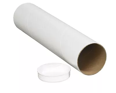 New  2  X 15” White Heavy-Duty Mailing Shipping Tube With Caps • $9.99