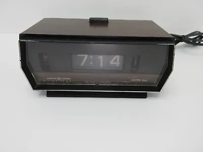 Vintage Rotating Flip Clock GE General Electric Clock & Alarm Tested • $49.45