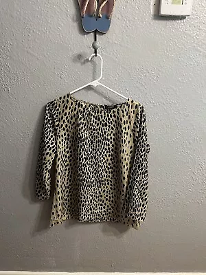 J Crew Women's Top Animal Print Size Medium Long Sleeve • $19.60