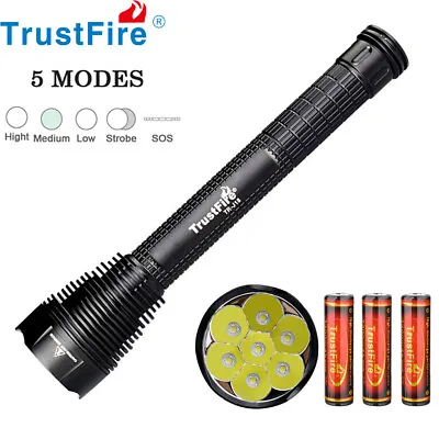 High Powered 8000 Lumens Tactical LED Flashlight 900M Hunting Torch W/ 5 Modes • $42.31