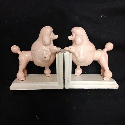 Cast Iron Poodle Dogs Bookends  • $45