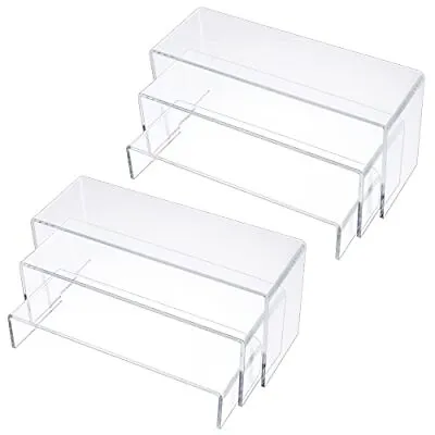 $27.41 • Buy  Goabroa Acrylic Display Risers Clear Rectangle Stands Shelf For Display 6pcs 