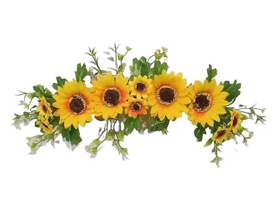 Sunflower 18  (Display-Ready) Wall Door Window Arch Swag Silk Flower Decor B2224 • $15.98